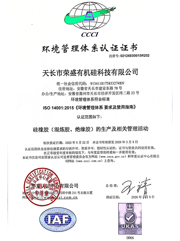 Environmental Management System Certification (Chinese version)